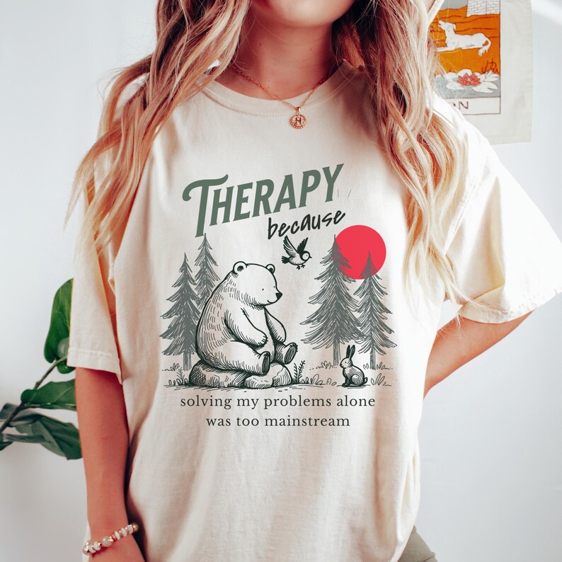 Color: Ivory/Off White

Keywords: Cute Therapy Shirt, Therapist Graduation Gift, Funny Mental Health Tshirt, Therapist Gift, School Counselor Grad Gift, Psychologist, Mental Health Matters, Nature Tee, Unisex