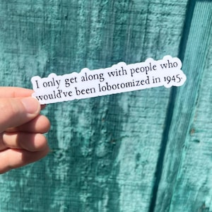 Lobotomy Funny Mental Health Sticker, Meme Stickers, Anxiety, Sarcastic Sayings, Dark Humor, Weirdcore, Laptop Water Bottle, Waterproof immagine 5