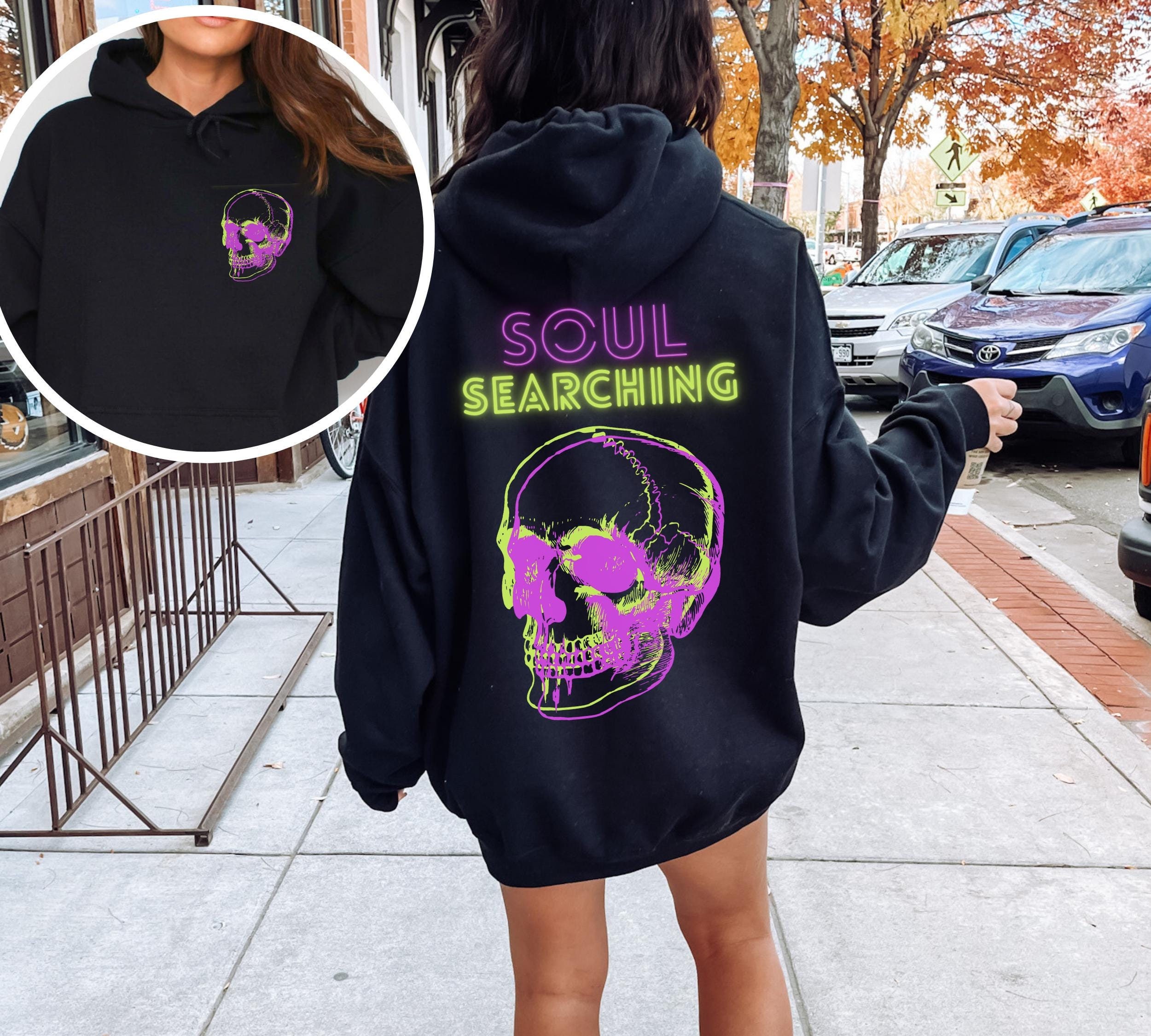 Neon Skeleton Hoodie Etsy