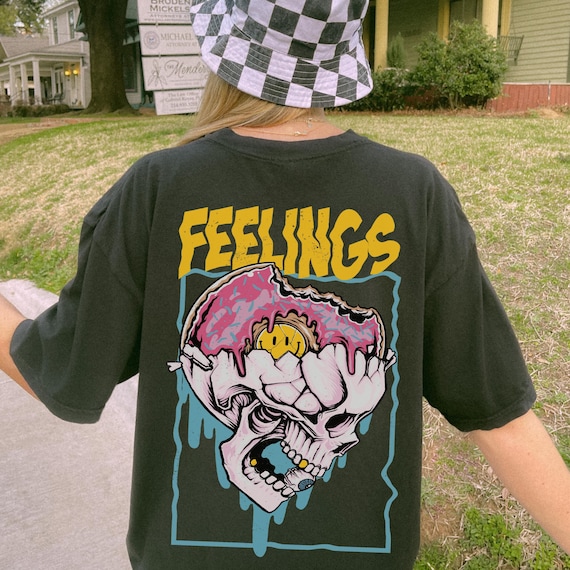 Camiseta de esqueleto con sentimientos, ropa alternativa, salud