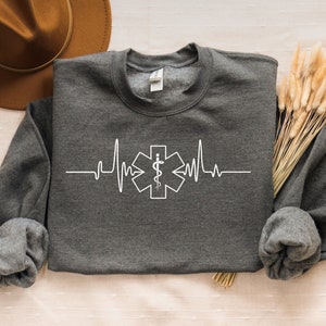 EMT Sweatshirt, Emt Shirt, Sanitäter Hoodie, EMS Team, Stern des Lebens Shirt, Notfallmedizin, Ersthelfer Rundhalsausschnitt, EMT Hoodie, Unisex