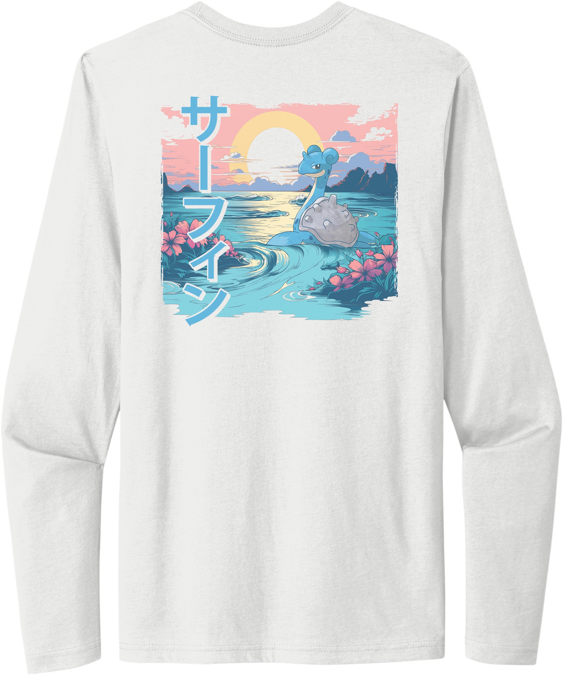 Lapras Pokemon Shirt Hoodie Long Sleeve – Japanese Streetwear