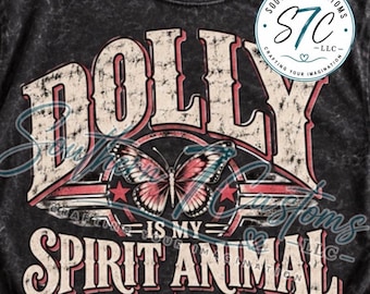 Dolly Spirit Animal PNG | Vintage Western Butterfly Design (Digital Download)