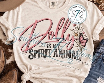Dolly Spirit Animal PNG | Western Country Music Floral Design (Digital Download)