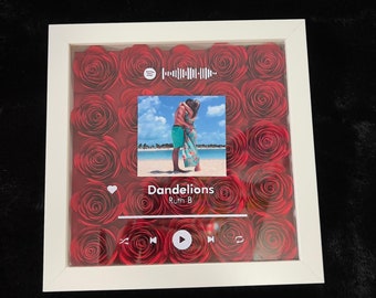 Shadow box girlfriend/boyfriend gift valentines day spotify