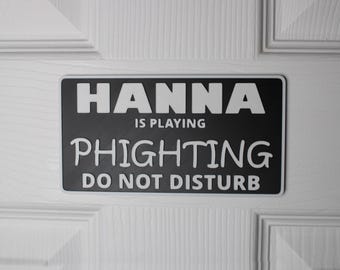 Custom Roblox Phighting Do Not Disturb Door Sign | Name Plate | Made to Order