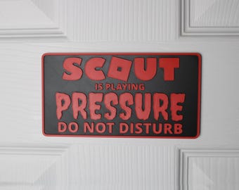 Custom Roblox Pressure Gamer Door Sign: 3D Printed, Do Not Disturb Name Plate