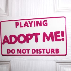 Adoptez-moi ! Plaque de porte | Ne pas déranger - Plaque de porte imprimée en 3D