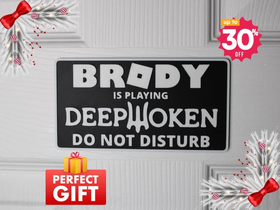 Personalized Deepwoken Gamer Door Sign: Custom 3D Printed Do Not