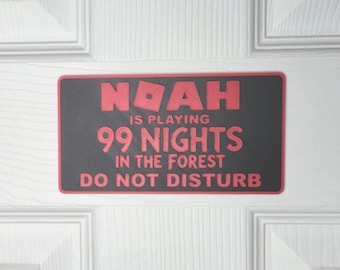 Custom Roblox 99 Nights in the Forest Do Not Disturb Sign | Gamer Door Sign