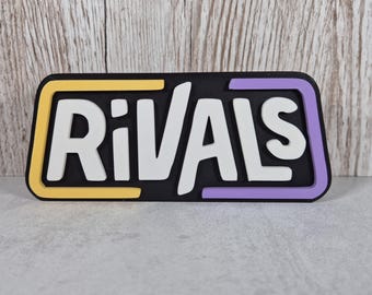 Roblox Rivals 3D Gedrucktes Schreibtisch Schild: Gamer Dekor - Erhältlich in 2 Größen