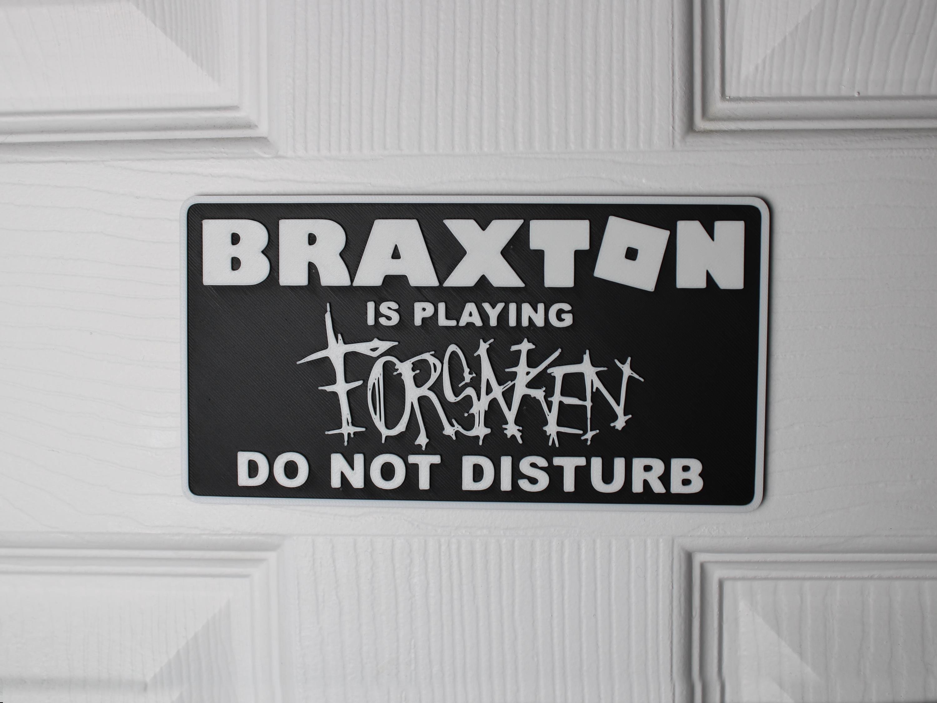 Custom Roblox Forsaken Do Not Disturb Sign | Gamer Door Sign - Etsy