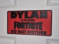 Personalized F-Nite Door Sign | Do Not Disturb - Custom 3D Printed Name & Game product logo