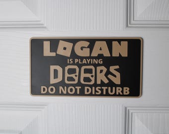 Custom Roblox DoorsDo Not Disturb-bord: gepersonaliseerd gamerkamerdecor