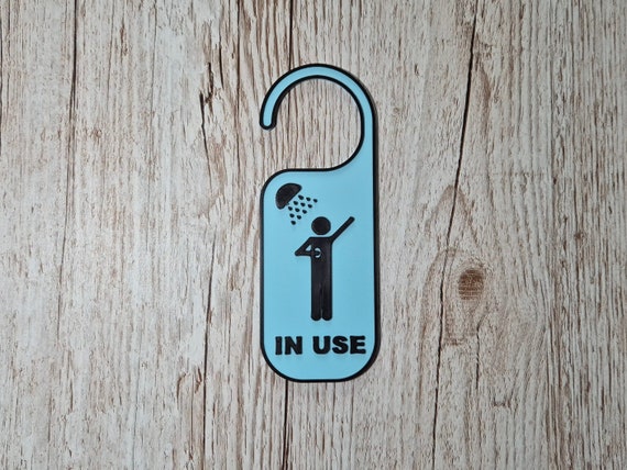 Shower in Use Door Sign | Do Not Disturb - Etsy