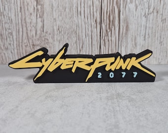 Cyberpunk 2077 Desk Sign: Gamer Decor - Available in 2 sizes