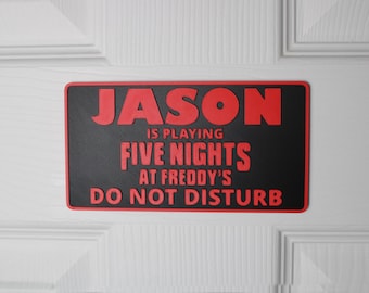 Five Nights at Freddy's Do Not Disturb Door Sign | Custom Name Plate | Made to Order | FNAF