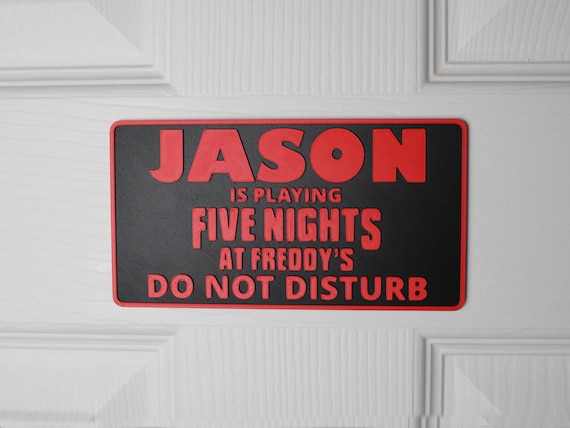 Five Nights at Freddy's Do Not Disturb Door Sign | Custom Name
