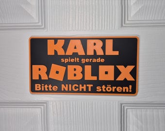 Personalisierbares Roblox Gamer Türschild: Bitte nicht stören – Namensschild mit Wunschname