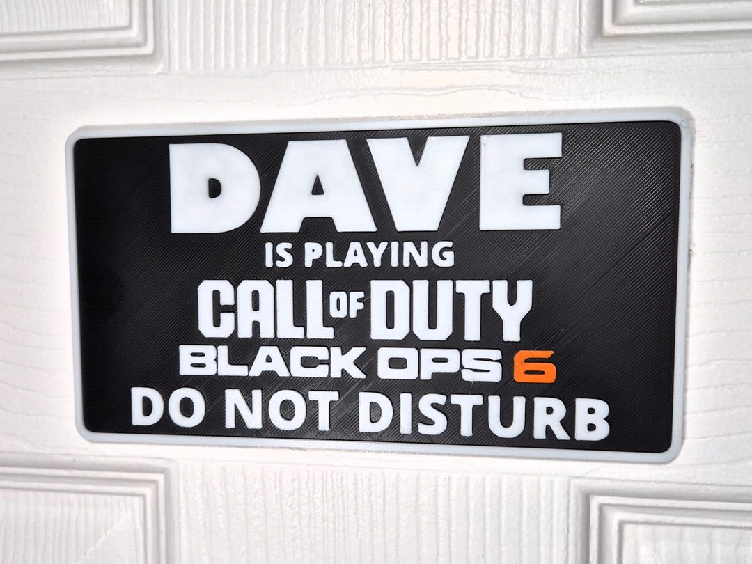 Call of Duty Black Ops 6 Door Sign Custom do Not Disturb Name Plate ...