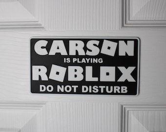 Custom Roblox Gamer Door Sign: Do Not Disturb - Personalized Name Plate