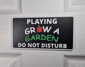 Grow a Garden Door Sign | Do Not Disturb - Custom 3D Printed Roblox Game