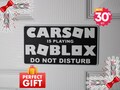 Custom Roblox Gamer Door Sign: Do Not Disturb - Personalized Name Plate product logo