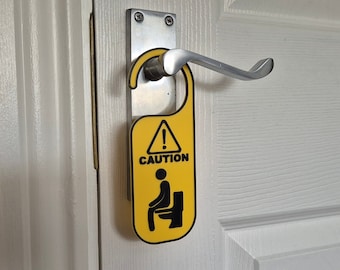 Custom Colour | Caution Toilet in Use Door Sign | Shower In Use | Do Not Disturb