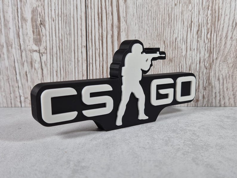 CS GO 3D Printed Desk Sign: Custom Gamer Decor - Available in 2 Sizes ...
