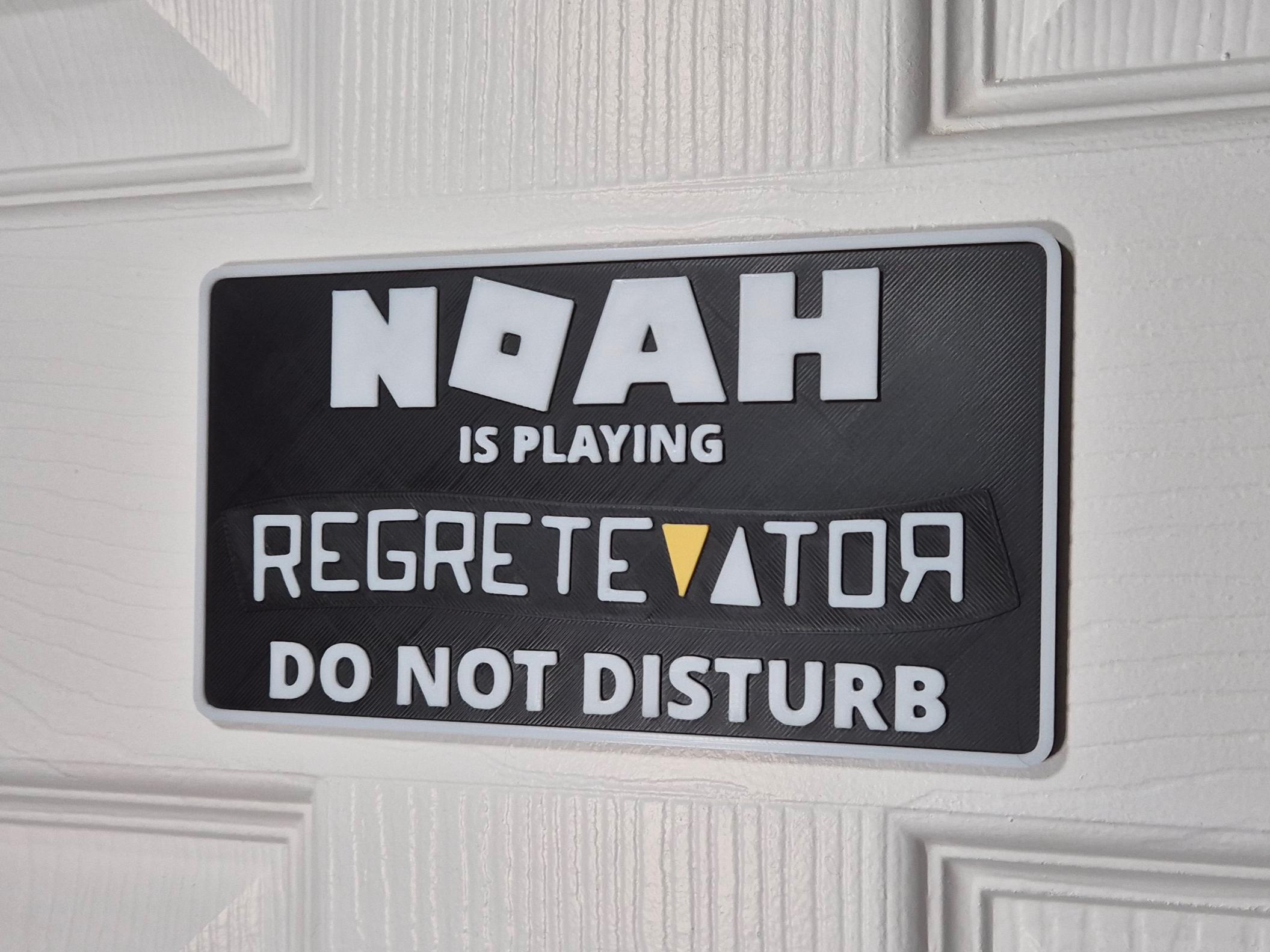 Personalized Deepwoken Gamer Door Sign: Custom 3D Printed Do Not