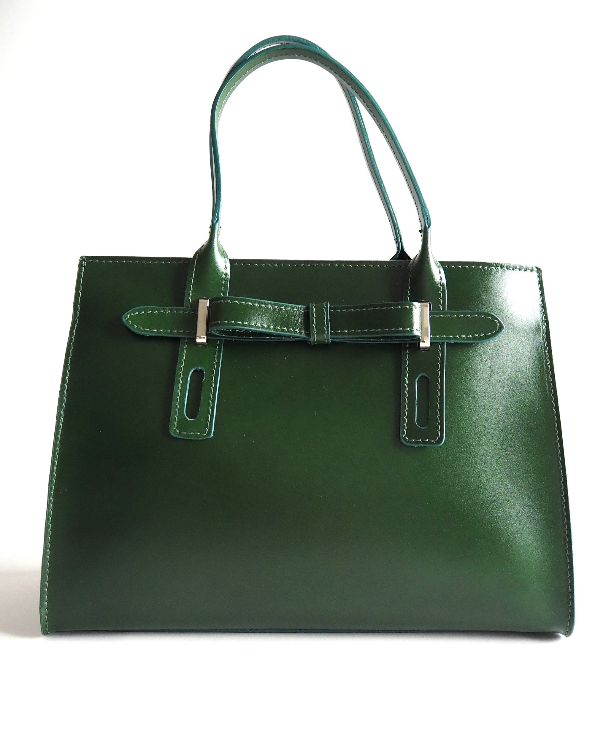 Green leather handbags for sale hotsell