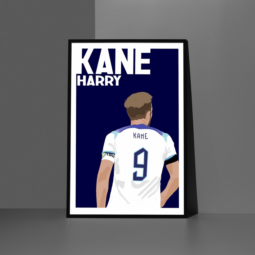 Harry Kane Poster Goal England Football Three Lions Etsy