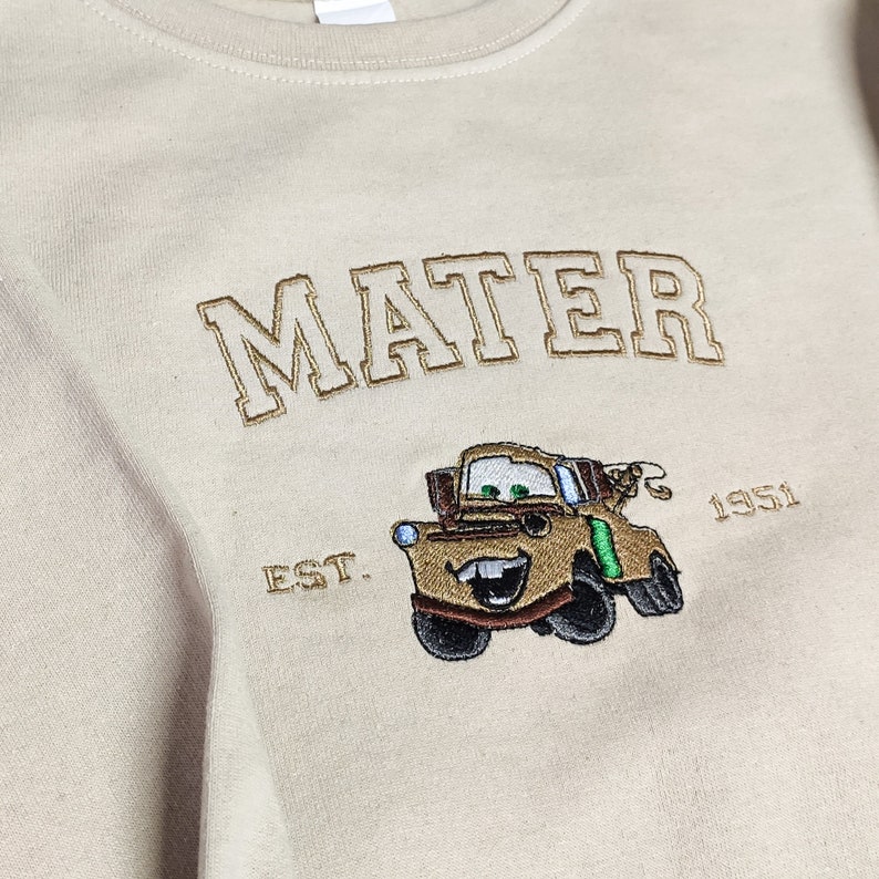 Mcqueen Sally Sweatshirt, Cars Movie Embroidered Couple Sweatshirt, Cars Characters Crewneck, Personalized Friends Gift, Cartoon Funny Sweat image 5