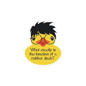 Harry Potter Rubber Duck Sticker, Kiss-Cut Vinyl Decal with Arthur Weasley Quote, Hogwarts Magic Decor, Laptop Decal, Water Bottle Sticker