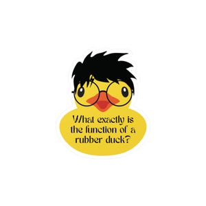 Sticker Harry Potter rubberen eend, kiss-cut vinyl decal met citaat van Arthur Wemel, magisch decor van Zweinstein, laptopsticker, sticker waterfles