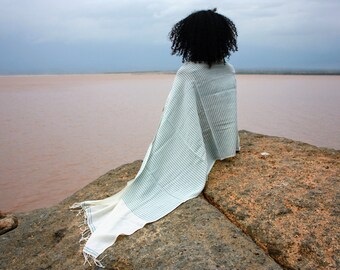 Ari handwoven Ethiopian cotton shawl