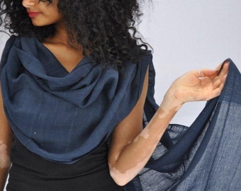 Maraki handwoven Ethiopian cotton shawl