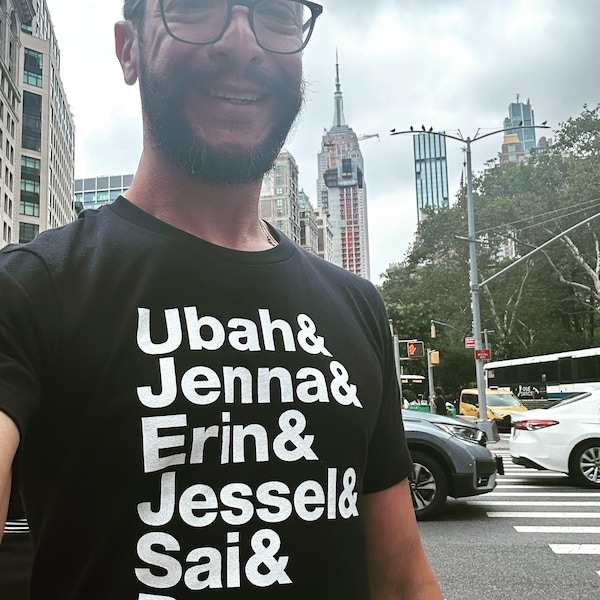 Original RHONY New Era Cast List Helvetica Ampersand Shirt as given by Jessel to Andy, Ubah, Jenna, Erin, Sai & Brynn - the actual real one!
