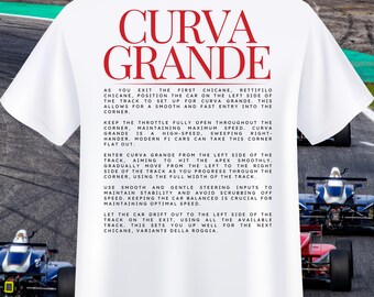 F1 Curva Grande T-Shirt | Monza Racing, Italian Flag Detail
