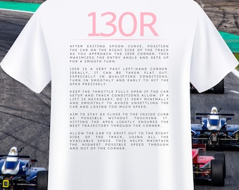 F1 130R T-Shirt | Suzuka Circuit, Cherry Blossom Design