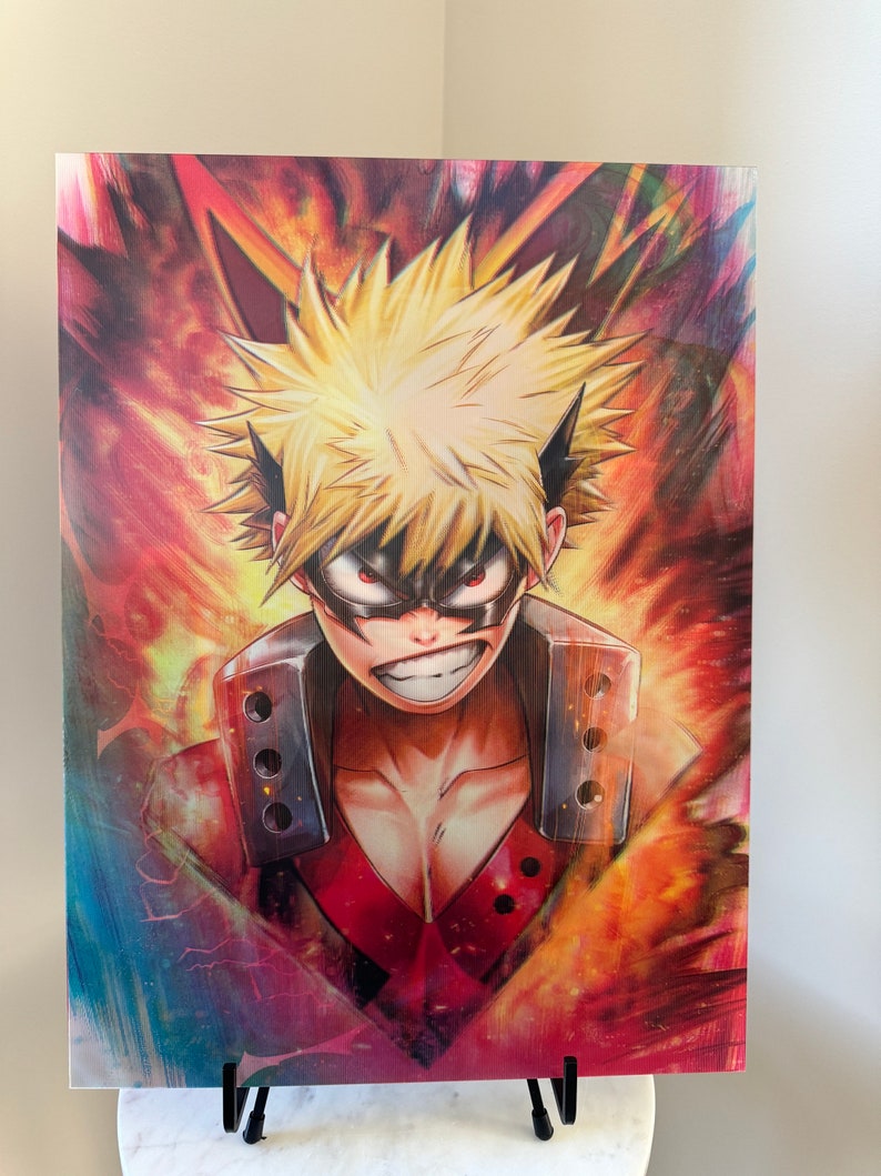 3D Lenticular Anime Poster Holographic Posters My Hero Academia Etsy