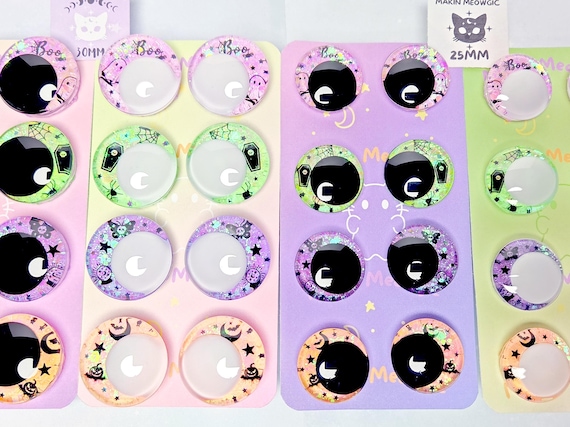 Spooky  Silhouette Halloween Safety Eyes: 4 Color Set (14mm-20mm)
