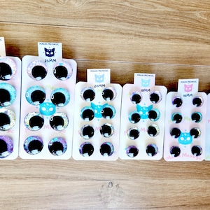 Hot Magic Collection Full 4 Color Glitter Set 3D Inverted Kawaii Sinker Safety Eyes