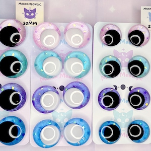 Dreamland Safety Eyes: Iridescent Glitter 4 Color Set (14mm-30mm)