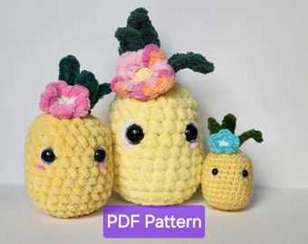 Goldie Pineapple Digital File PDF Crochet Amigurumi Pattern