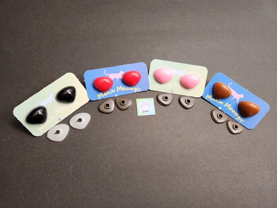 18mm-26mm 2 Pack Solid Color Safety Noses for Crochet Amigurumi