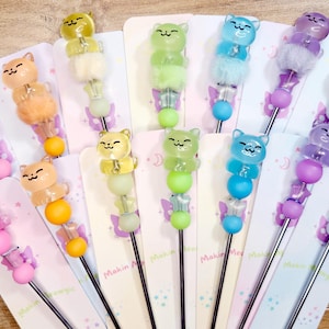 Happy Cat Glow in the Dark Amigurumi Placement Sticks