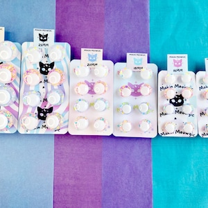 Summer Vibes Collection Full 4 Color Iridescent Glitter Set 3D Inverted Kawaii Sinker Safety Eyes