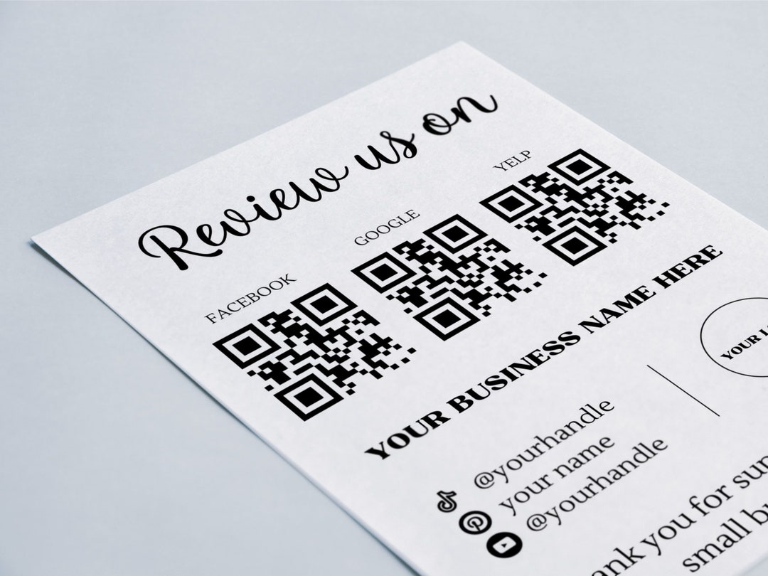 Leave A Review Sign, Ask for Review Qr Code Sign Printable, Google ...