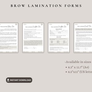 Brow Lamination Form, Brow Tech Forms, Brow Tech Template, Brow ...